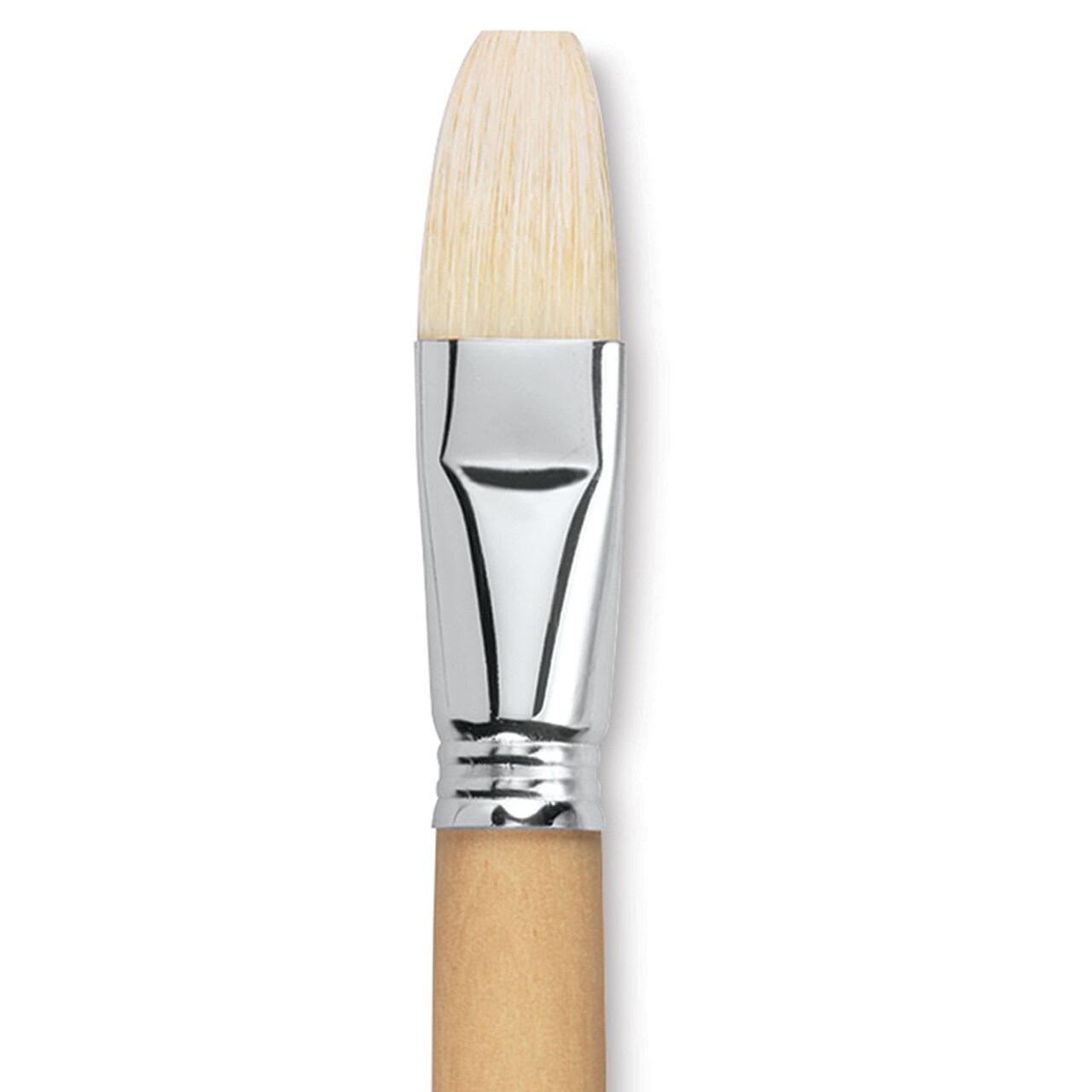 Escoda Clasico Chungking White Bristle Brush - Flat, Long Handle, Size 24